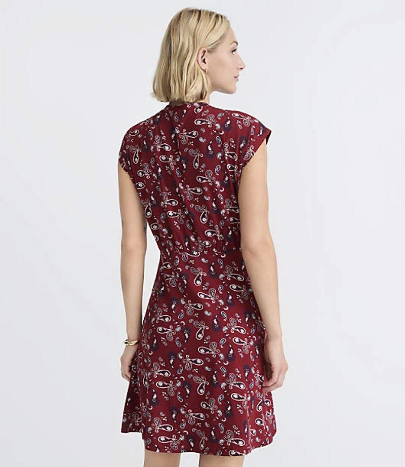 Petite Paisley Cap Sleeve Mini Dress