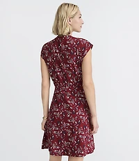 Petite Paisley Cap Sleeve Mini Dress