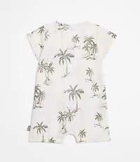 LOFT x Mon Coeur Linen Palm Tree Romper