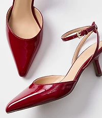 Patent Ankle Strap Kitten Heels