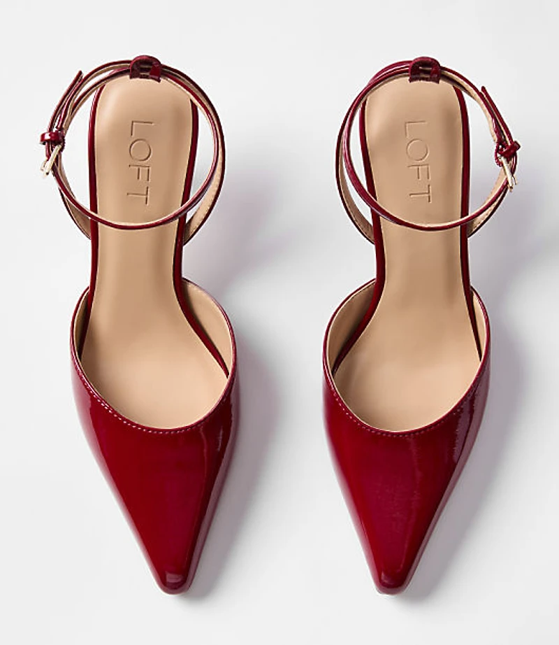 Patent Ankle Strap Kitten Heels