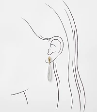 Mixed Metal Teardrop Earrings