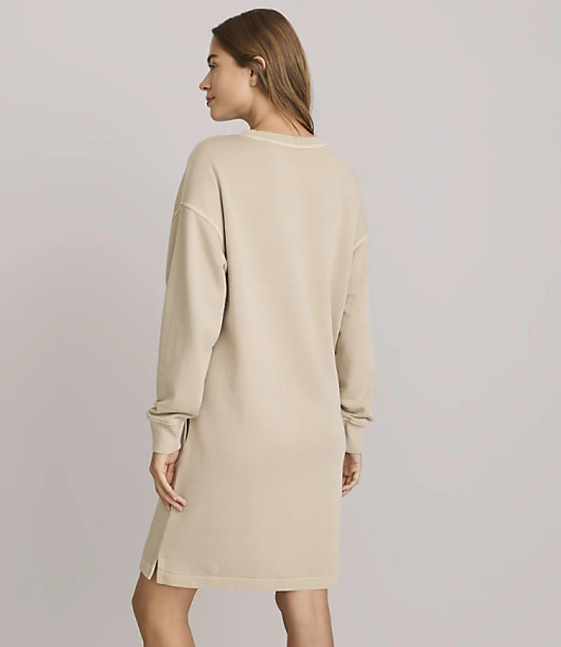 Lou & Grey Denim Washed Terrysoft Mini Pocket Dress