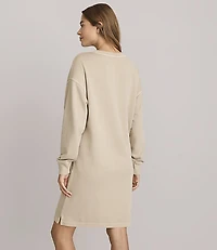 Lou & Grey Denim Washed Terrysoft Mini Pocket Dress