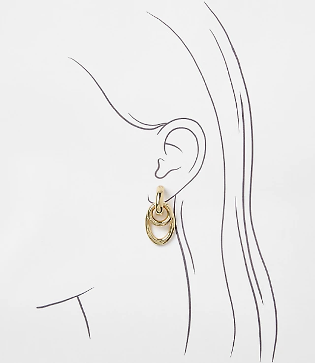 Linked Circle Drop Earrings