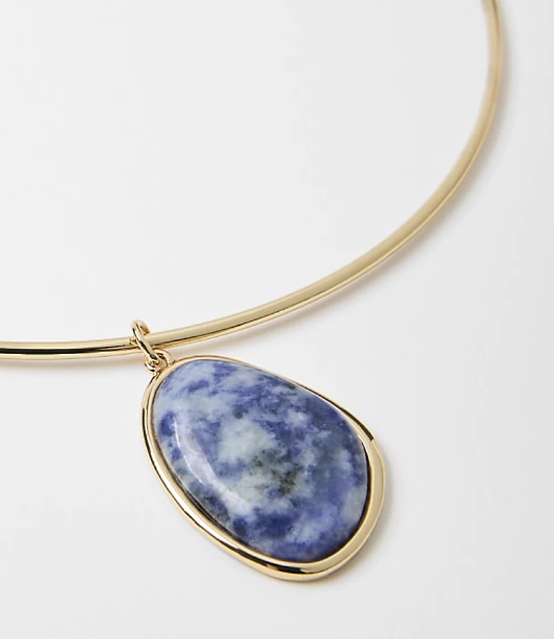 Marbleized Collar Necklace
