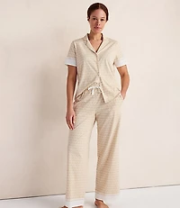 Haven Well Within Organic Cotton Jersey Ikat Foulard Pajama Top