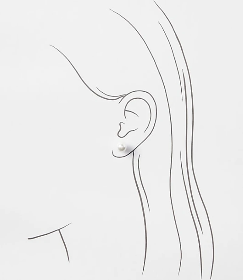 Pearlized Stud Earrings