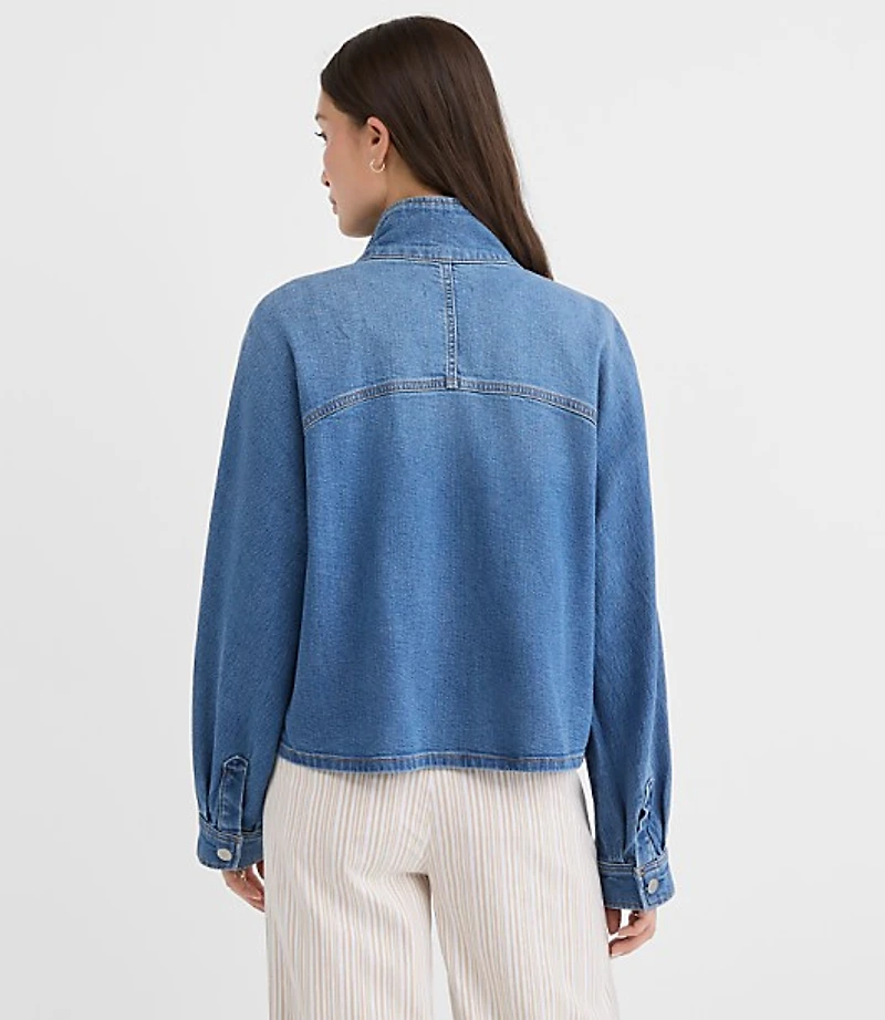 Denim Modern Cargo Jacket Authentic Indigo