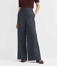 Petite Clean Wide Leg Pants Refined Denim