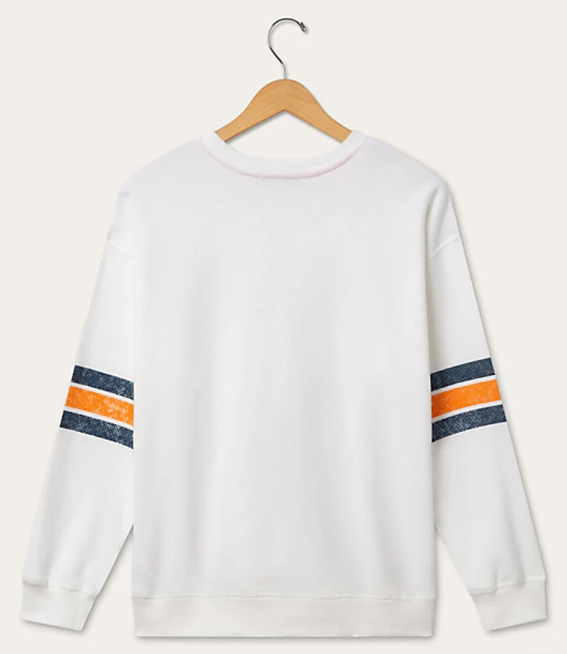 Junk Food Chicago Bears Striped Oversized Fleece