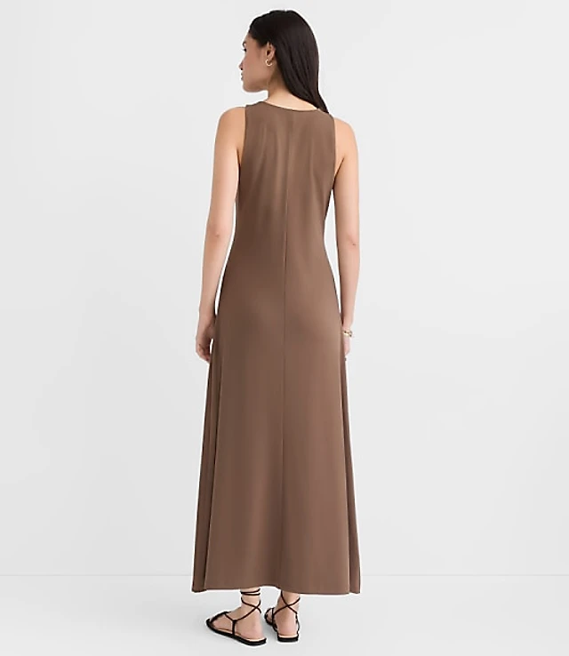 the loft brown dress LOFT midi dress size 0 brown black Fall Casual Knit Stretch great condition d