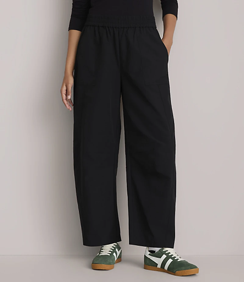 Petite Lou & Grey Crinkle Barrel Pants
