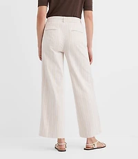 Curvy Palmer Wide Leg Crop Pants Stripe