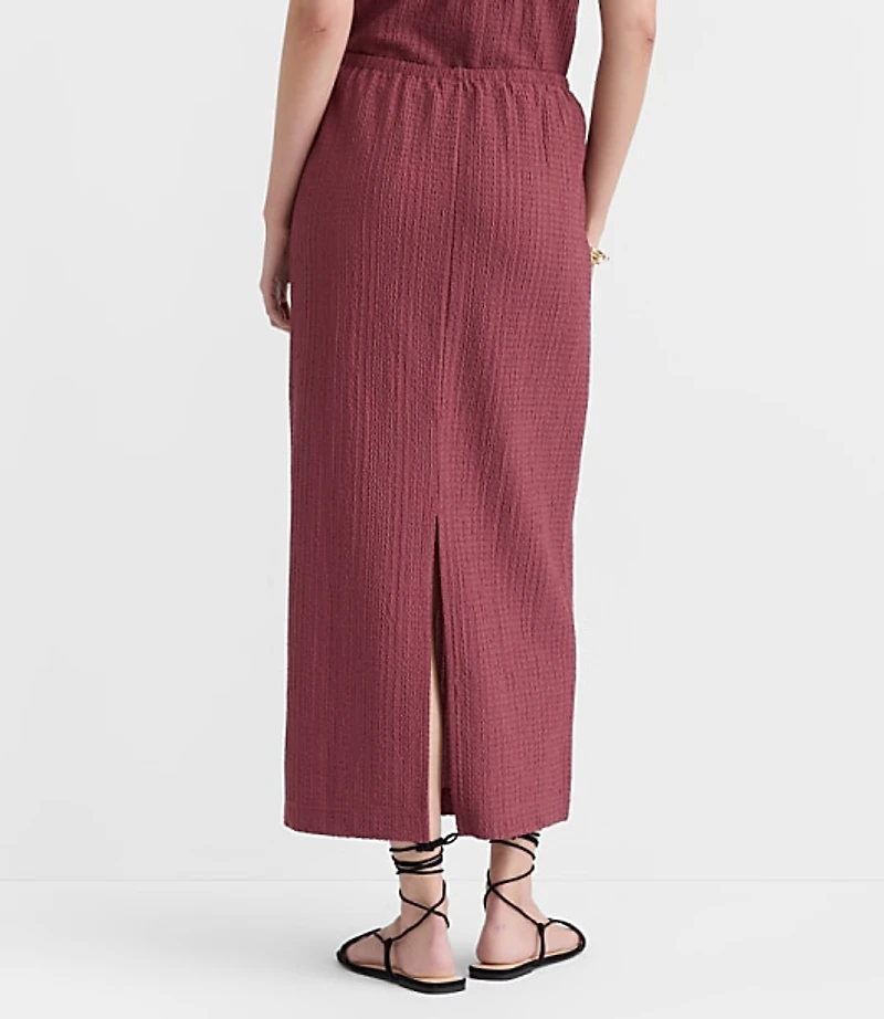 Textured Column Midi Skirt