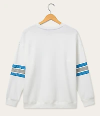 Junk Food Detroit Lions Striped Oversized Fleece