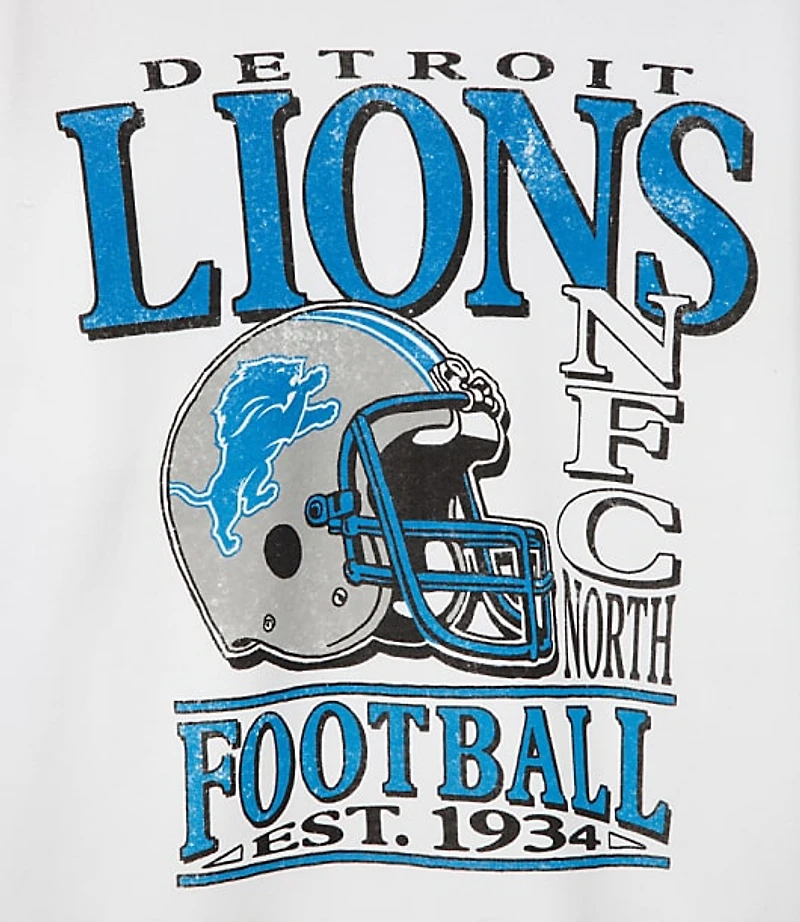 Junk Food Detroit Lions Striped Oversized Fleece