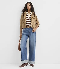 Petite Funnel Neck Cargo Jacket