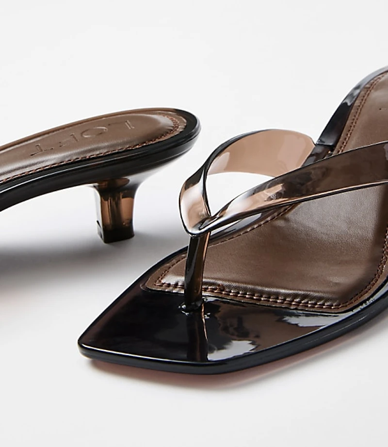 Jelly Kitten Heel Thong Sandals