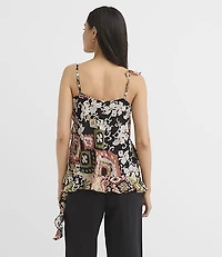 Petite Garden Ikat Cascading Ruffle Cami