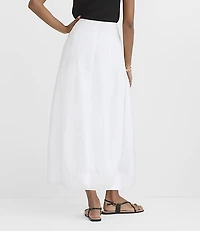 Petite Seamed Poplin Midi Pocket Skirt