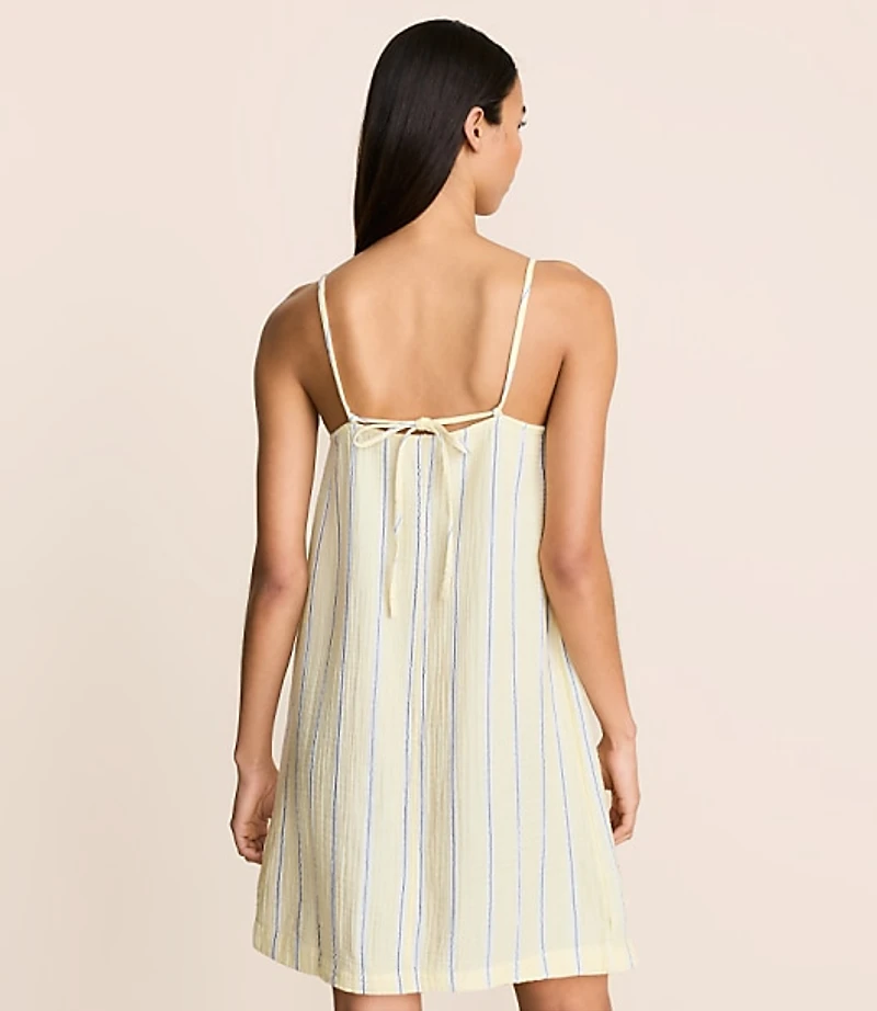 Petite Lou & Grey Striped Ruched Triple Cloth Mini Dress