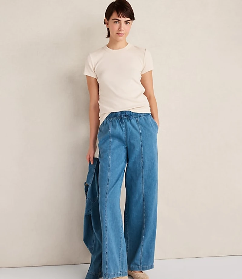 Haven Well Within Organic Cotton Denim Barrel Leg Pants