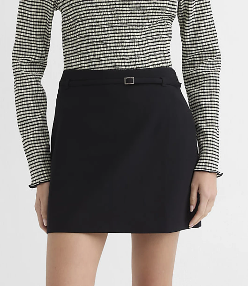 Petite Belted Mini Skort