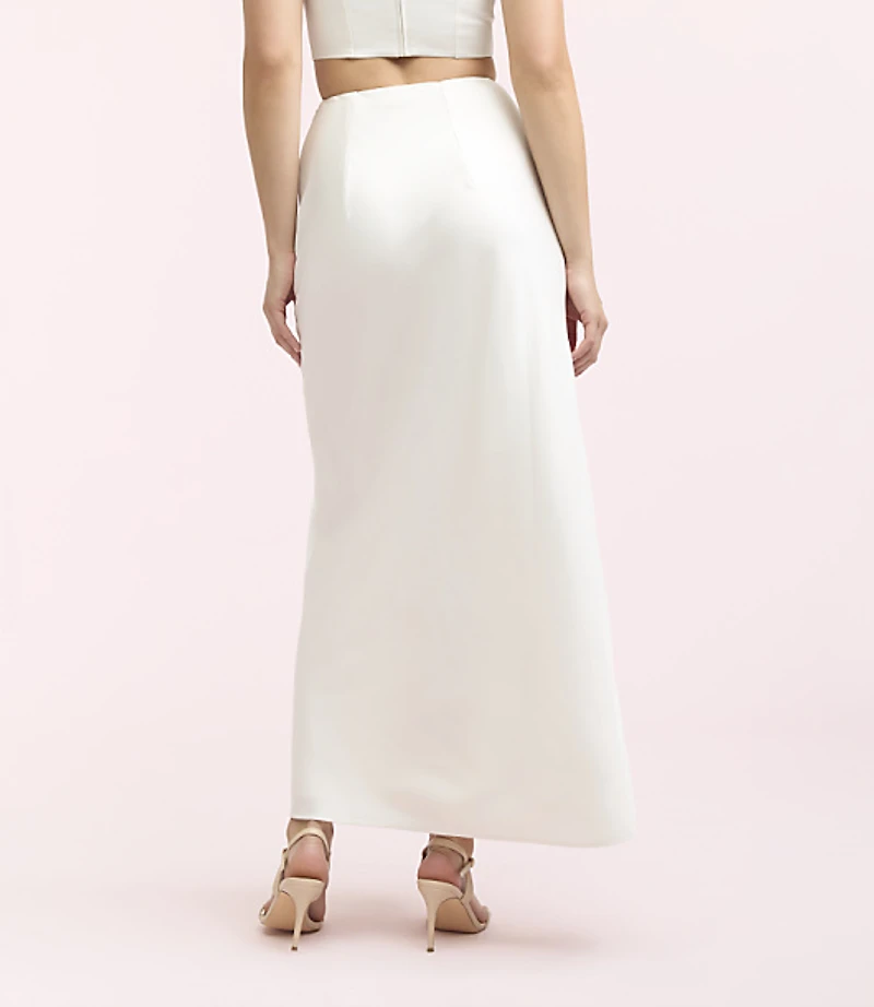 Lately Satin Column Maxi Skirt