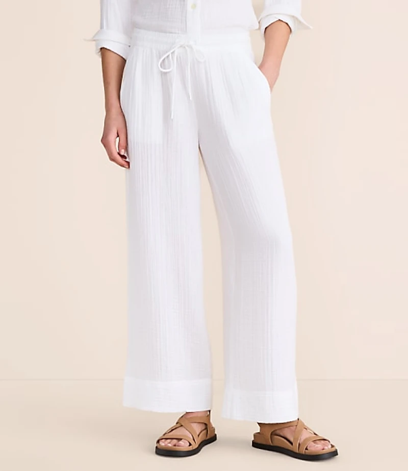 Lou & Grey Triple Cloth Wide Leg Pants