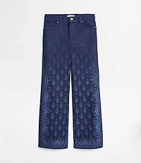 Rivete Curvy High Rise Wide Leg Jeans Paisley Wash