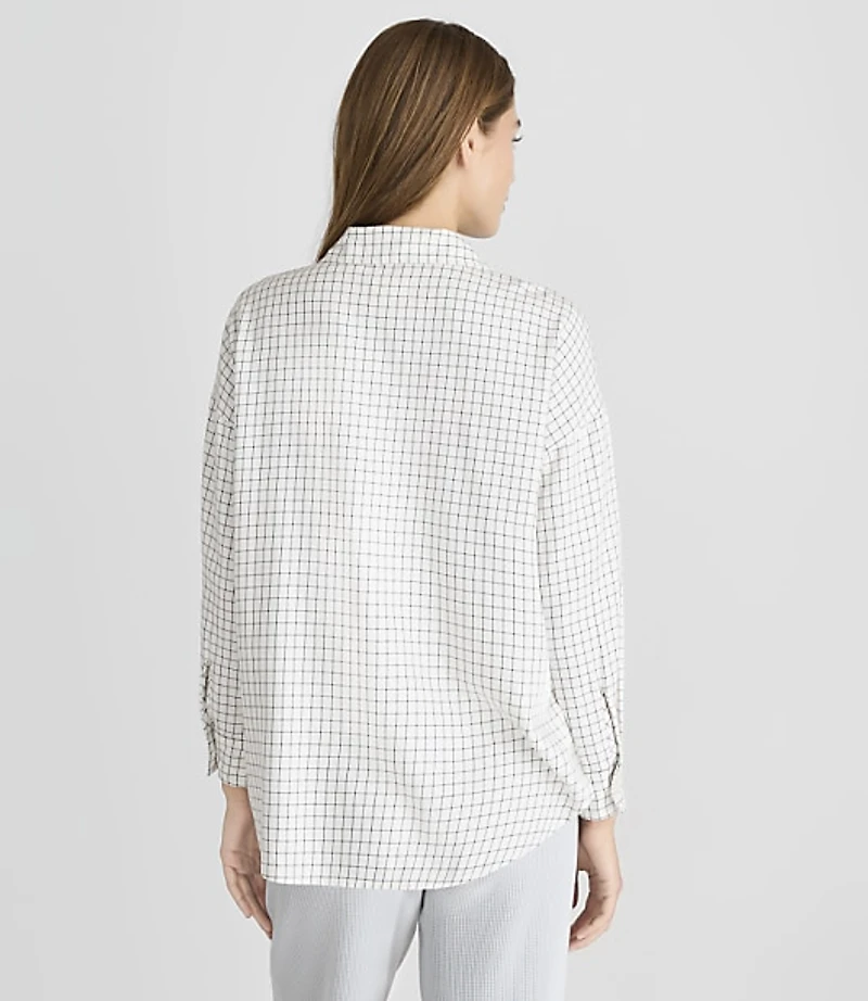 Petite Lou & Grey Plaid Logo Pocket Shirt