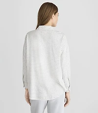 Petite Lou & Grey Plaid Logo Pocket Shirt