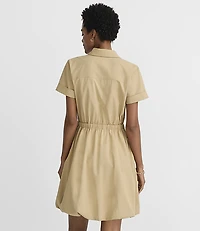 Tall Bubble Hem Mini Pocket Shirtdress