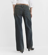 Rivete Curvy Low Rise Wide Leg Jeans Lune Wash