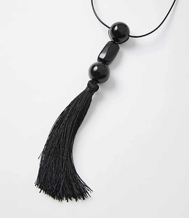 Tassel Pendant Cord Necklace