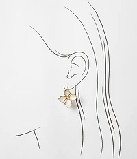 Mother Of Pearl Flower Earrings