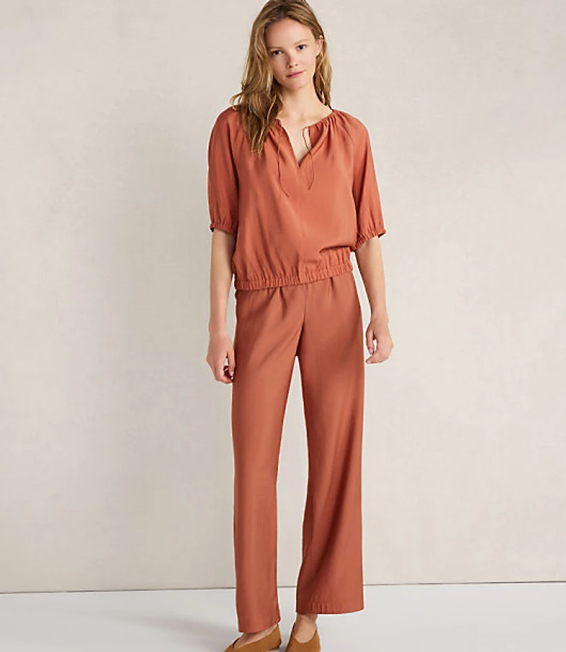 Haven Well Within Luxe Modal Raglan Split Neck Top