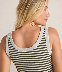 Haven Well Within Organic Cotton Essential Striped Scoop Neck Tank