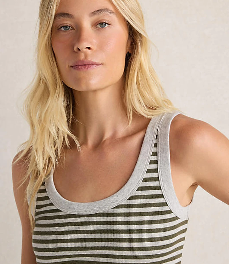 Haven Well Within Organic Cotton Essential Striped Scoop Neck Tank