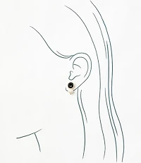 Pearlized Drop Stud Earrings