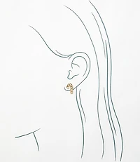 Candy Cane Stud Earrings