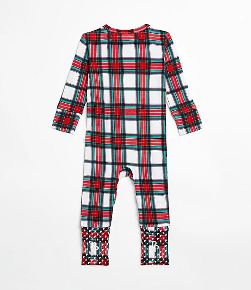 Posh Peanut Plaid Convertible One-Piece