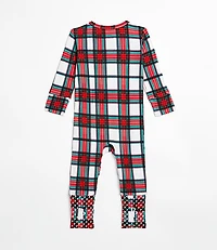 Posh Peanut Plaid Convertible One-Piece