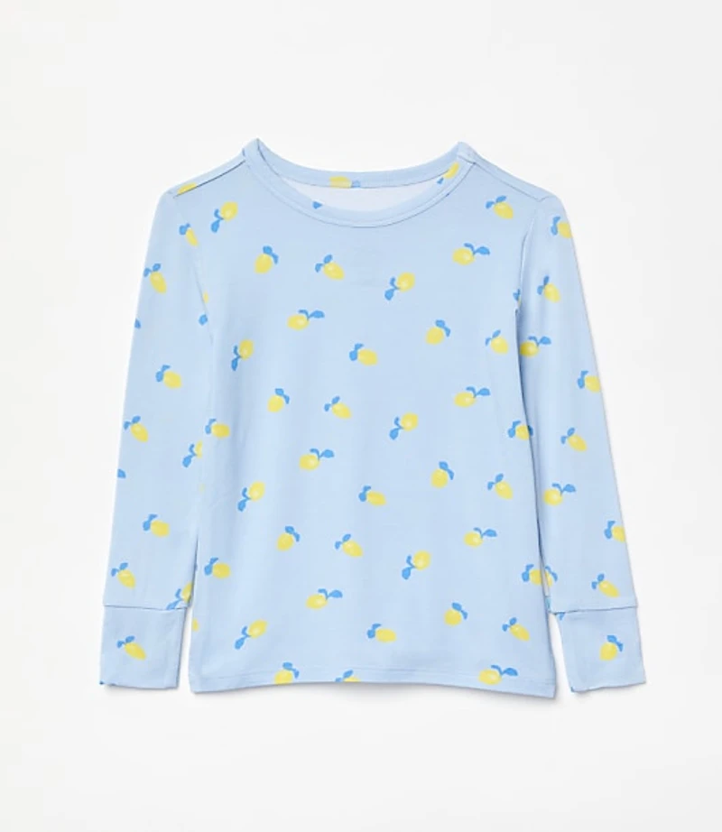 Posh Peanut X LOFT Lemon Long Sleeve Basic Pajama