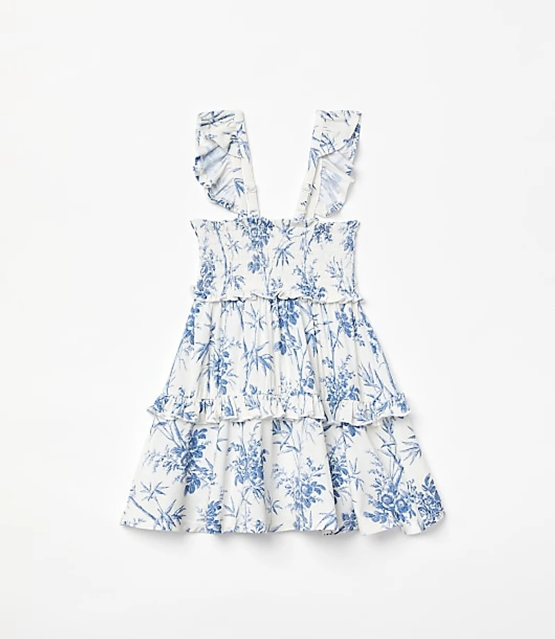 Posh Peanut X LOFT Palm Smocked Babydoll Dress