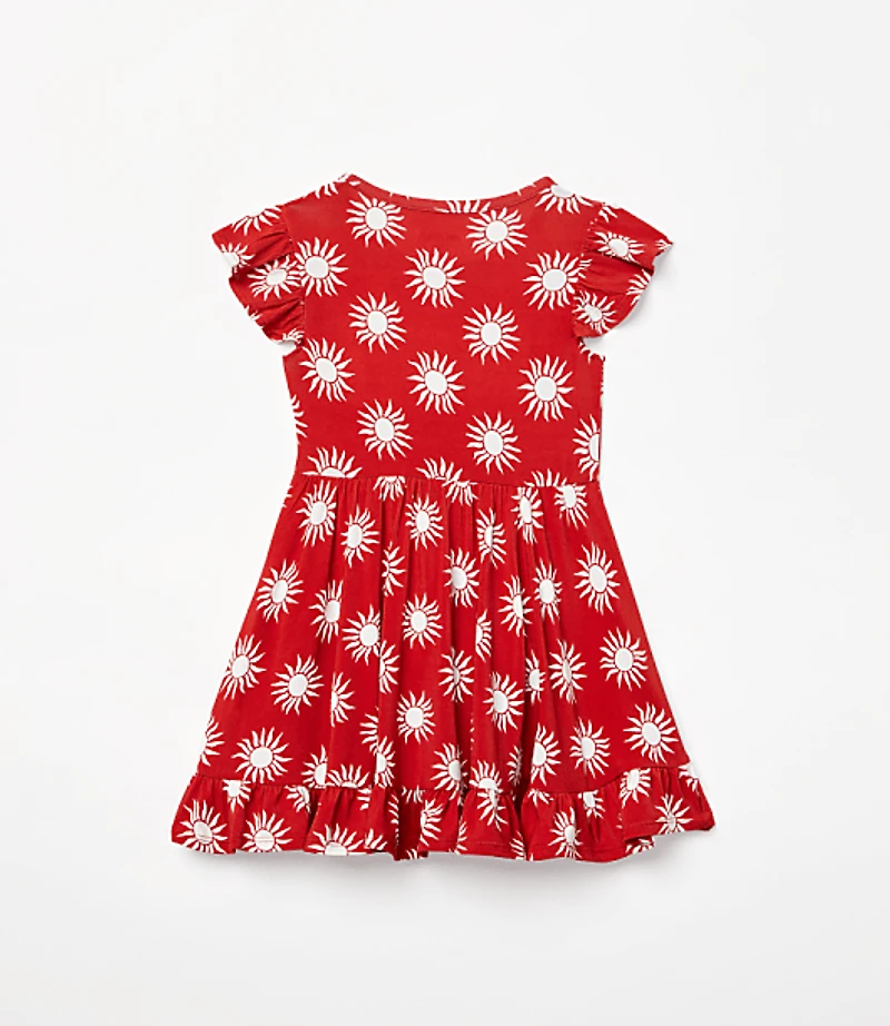 Posh Peanut X LOFT Sunny Cap Sleeve Ruffled Twirl Dress