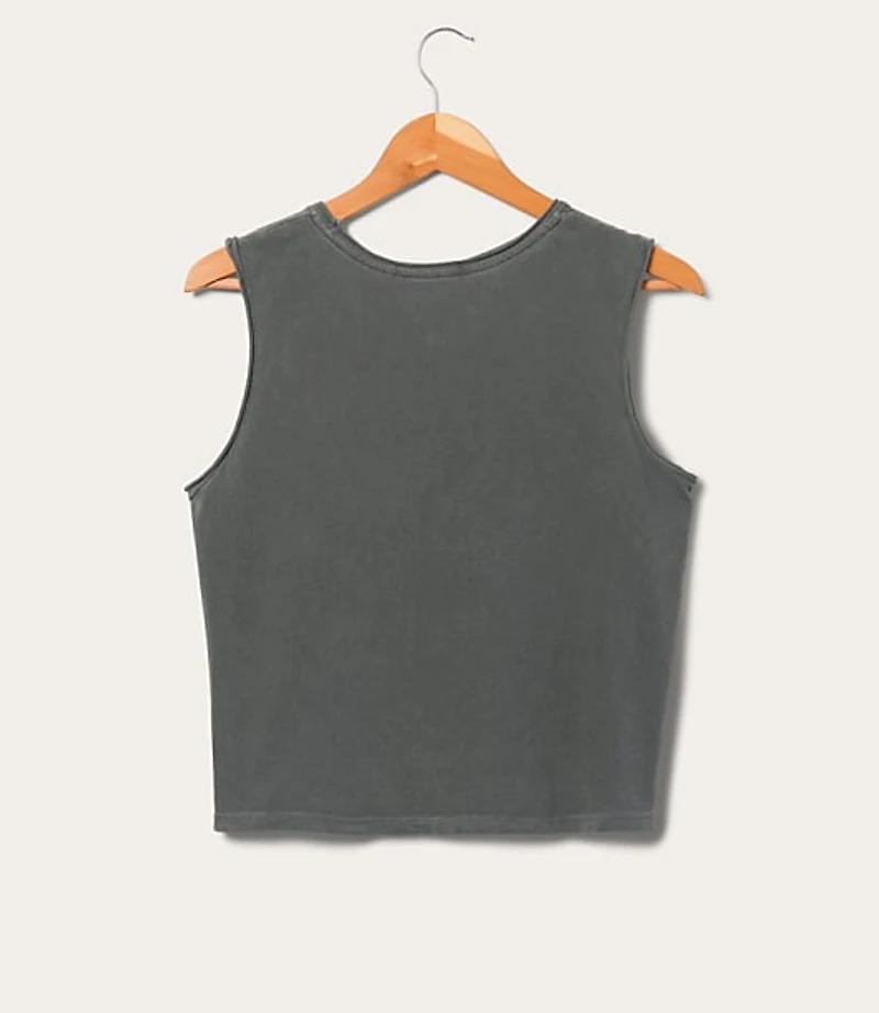 Junk Food Blondie Gold Cropped Muscle Tank