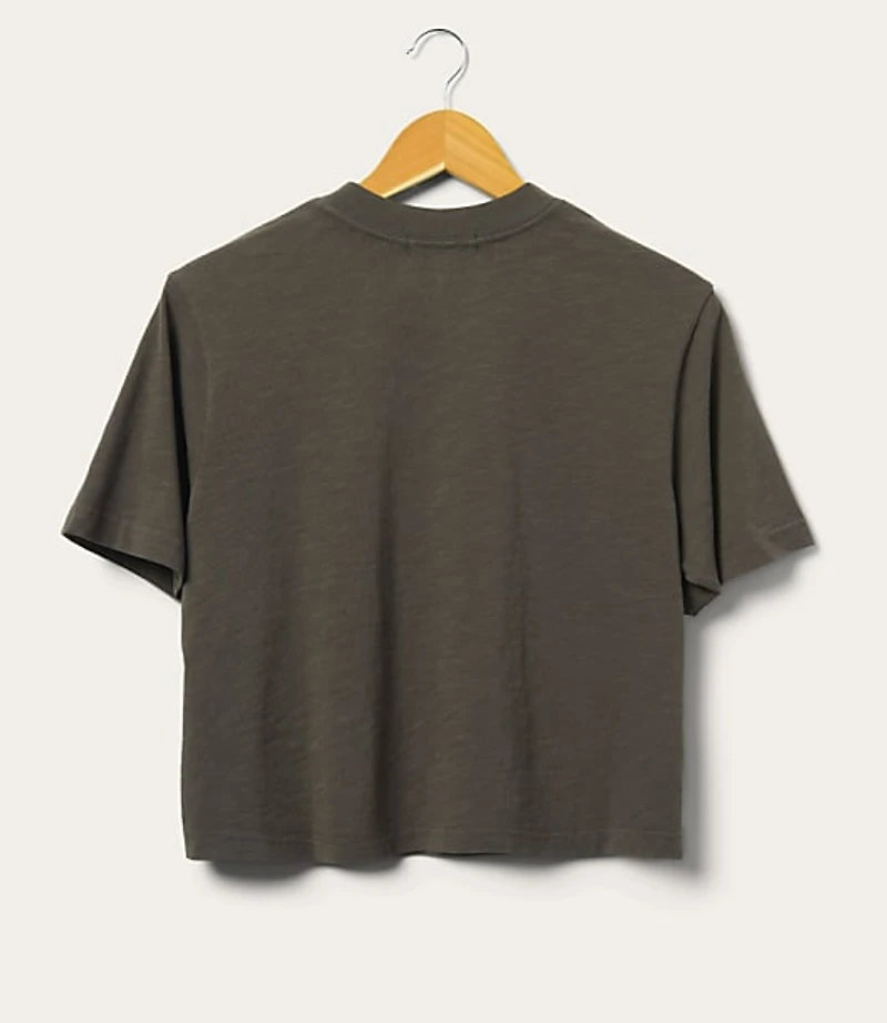 Junk Food Grateful Dead Dancing Skeletons Cropped Mock Neck Tee