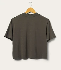 Junk Food Grateful Dead Dancing Skeletons Cropped Mock Neck Tee
